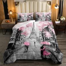 French Romantic Flower Language Iron Tower Quilt Set