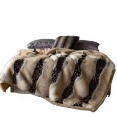 Home Puffy Fox Faux Fur Throw Blanket