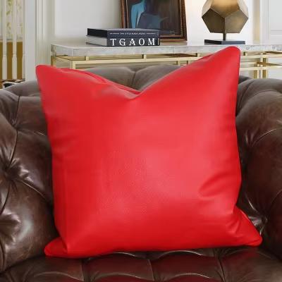 Cow leather high-end home throw pillow