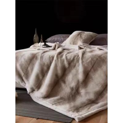 Autumn and Winter Artificial Fox Fur Blanket